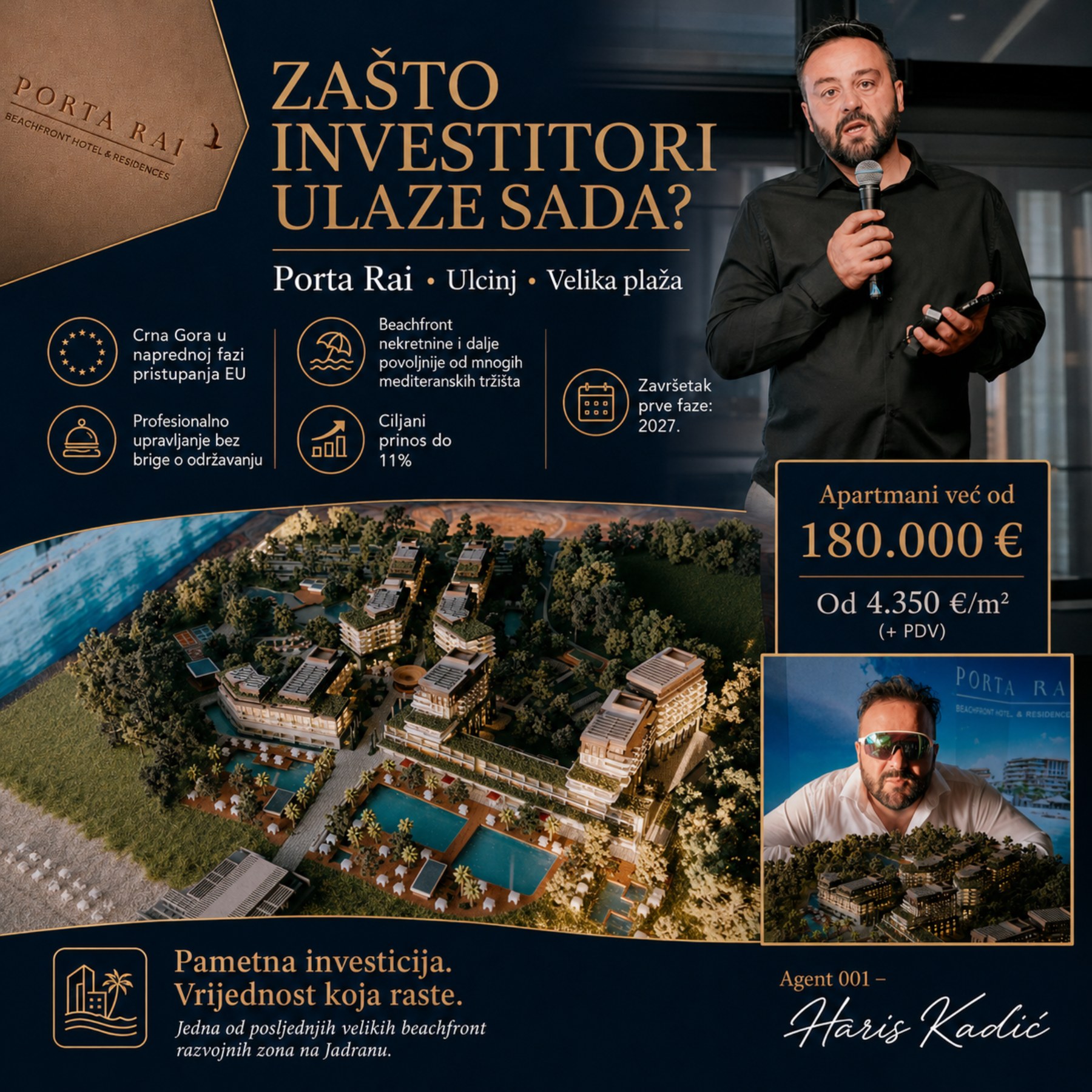 Porta Rai Beachfront Hotel & Residences Ulcinj • Velika plaža • Crna Gora